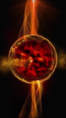 Yaratıcılığı ve kozmik enerjinin yaratıcı prensibini sembolize eden soyut bir küre..
