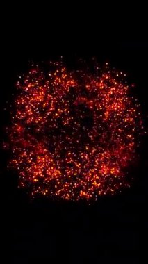 Parlak sihirli bir ışık, çok renkli ve ateşli havai fişekleri andırır.