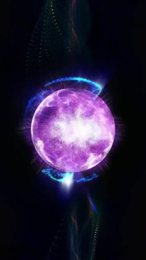 Kozmik enerjinin soyutlanması. Mobil plazma enerjisiyle dolu neon küre ışık yayar ve eşsiz bir uzay atmosferi yaratır..