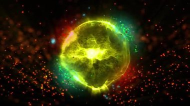 Kozmik enerjinin soyutlanması. Mobil plazma enerjisiyle dolu neon küre ışık yayar ve eşsiz bir uzay atmosferi yaratır..