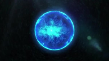 Kozmik enerjinin soyutlanması. Mobil plazma enerjisiyle dolu neon küre ışık yayar ve eşsiz bir uzay atmosferi yaratır..