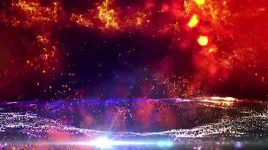 Bilinmeyen bir gezegenin manzarası perspektifi sorunsuzca değiştirir. İzleyenler için uçuşun ve varlığın etkisini yaratır..