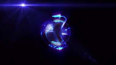 Kozmik enerjinin soyutlanması. Mobil plazma enerjisiyle dolu neon küre ışık yayar ve eşsiz bir uzay atmosferi yaratır..