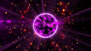 Kozmik enerjinin soyutlanması. Mobil plazma enerjisiyle dolu neon küre ışık yayar ve eşsiz bir uzay atmosferi yaratır..