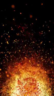 Parıl parıl parlayan bir alev ve duman...