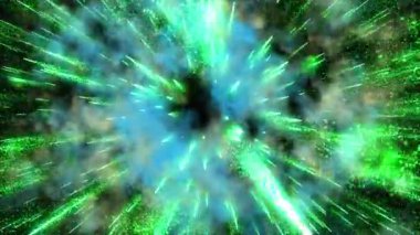 Parlak sihirli bir ışık, çok renkli ve ateşli havai fişekleri andırır.