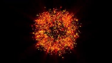 Parlak sihirli bir ışık, çok renkli ve ateşli havai fişekleri andırır.