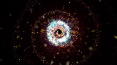 Parlak sihirli bir ışık, çok renkli ve ateşli havai fişekleri andırır.