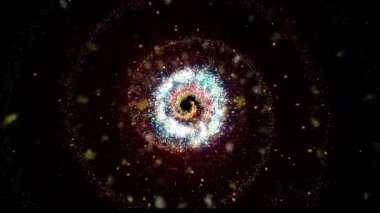 Parlak sihirli bir ışık, çok renkli ve ateşli havai fişekleri andırır.