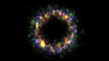 Parlak sihirli bir ışık, çok renkli ve ateşli havai fişekleri andırır.