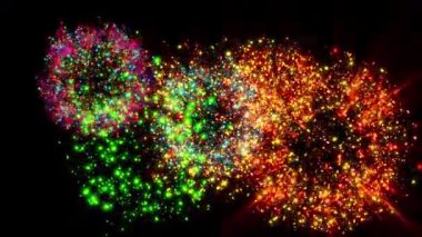 Parlak sihirli bir ışık, çok renkli ve ateşli havai fişekleri andırır.