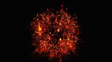 Parlak sihirli bir ışık, çok renkli ve ateşli havai fişekleri andırır.