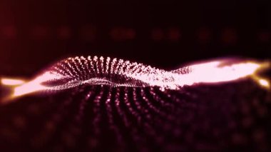 Sanal dalgaların soyutlanması rahatlatıcı bir arkaplan oluşturur.