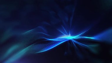 Sanal dalgaların soyutlanması rahatlatıcı bir arkaplan oluşturur.