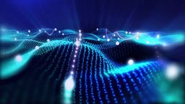 Sanal dalgaların soyutlanması rahatlatıcı bir arkaplan oluşturur.