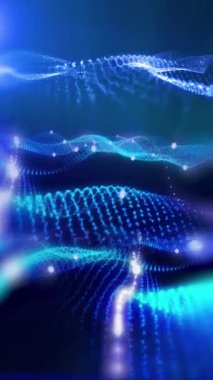 Sanal dalgaların soyutlanması rahatlatıcı bir arkaplan oluşturur.