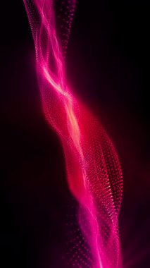 Sanal dalgaların soyutlanması rahatlatıcı bir arkaplan oluşturur.