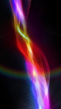 Sanal dalgaların soyutlanması rahatlatıcı bir arkaplan oluşturur.