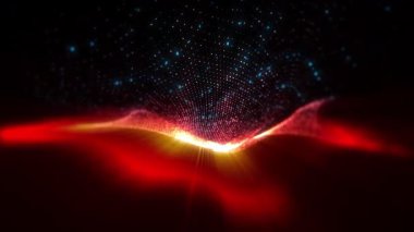 Uzaydaki perspektifi değiştiren sanal dalgaların soyutlanması, gelecekteki desenleri yaratan, sizi yaratıcı bir fantezi atmosferine sokan.