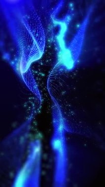 Uzaydaki perspektifi değiştiren sanal dalgaların soyutlanması, gelecekteki desenleri yaratan, sizi yaratıcı bir fantezi atmosferine sokan.