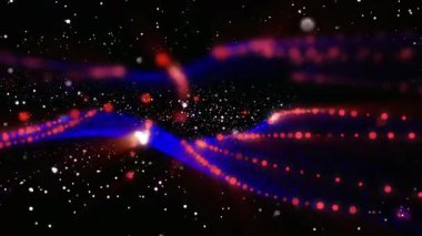 Uzaydaki perspektifi değiştiren sanal dalgaların soyutlanması, gelecekteki desenleri yaratan, sizi yaratıcı bir fantezi atmosferine sokan.