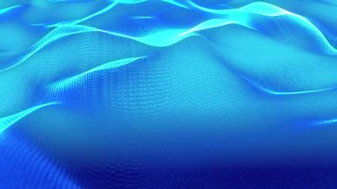 Sanal deniz dalgaları ya da kum tepeciklerinin serabını anımsatan fütürist bir manzara..