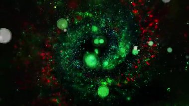 Peri masalı aydınlanması. Hayal ürünü bir galaksinin altın spiral havai fişekleri