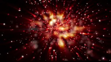 Büyüleyici bir manzara. Galaksinin spirali düzgün bir şekilde döner, göktaşları ve plazma akıntıları yayar..