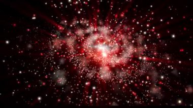 Büyüleyici bir manzara. Galaksinin spirali düzgün bir şekilde döner, göktaşları ve plazma akıntıları yayar..