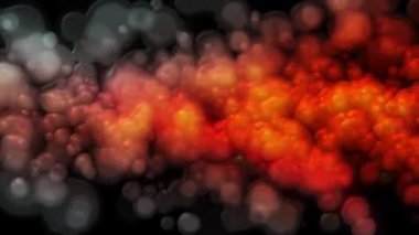 Gökyüzüne yükselen yoğun dumanların arka planı