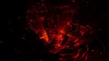 Parlak kıvılcım kıvılcımları ve dart oku uzayda.