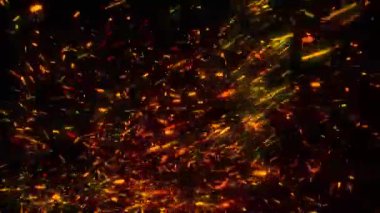 Parlak kıvılcım kıvılcımları ve dart oku uzayda.