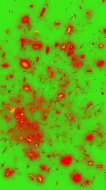 Parlak kıvılcım kıvılcımları ve dart oku uzayda.