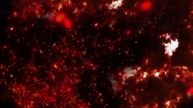 Parlak kıvılcım kıvılcımları ve dart oku uzayda.