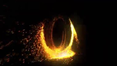 Uzay portalının parlak diski göz kamaştırıcı kıvılcımlar saçar..