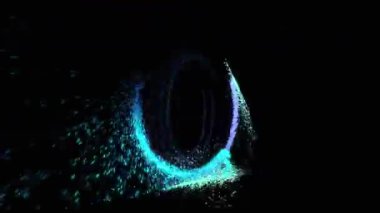 Uzay portalının parlak diski göz kamaştırıcı kıvılcımlar saçar..