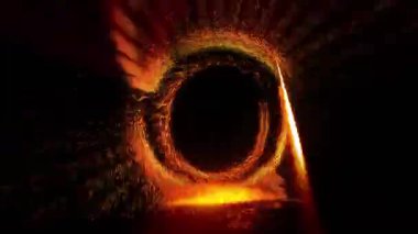 Uzay portalının parlak diski göz kamaştırıcı kıvılcımlar saçar..