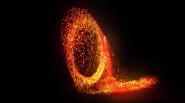 Uzay portalının parlak diski göz kamaştırıcı kıvılcımlar saçar..