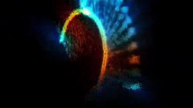 Uzay portalının parlak diski göz kamaştırıcı kıvılcımlar saçar..