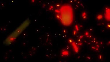 Parlak kıvılcım kıvılcımları ve dart oku uzayda.