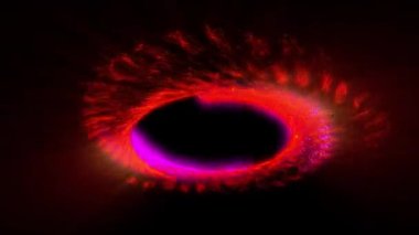 Uzay portalının parlak diski göz kamaştırıcı kıvılcımlar saçar..