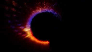 Uzay portalının parlak diski göz kamaştırıcı kıvılcımlar saçar..