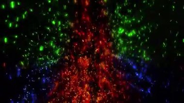 Parlak kıvılcım kıvılcımları ve dart oku uzayda.