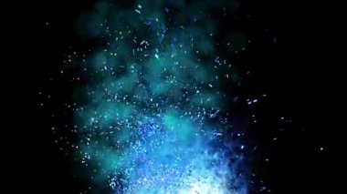 Parlak kıvılcım kıvılcımları ve dart oku uzayda.