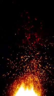 Parlak kıvılcım kıvılcımları ve dart oku uzayda.