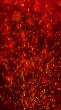 Parlak kıvılcım kıvılcımları ve dart oku uzayda.