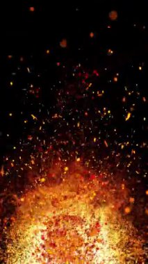 Parlak kıvılcım kıvılcımları ve dart oku uzayda.