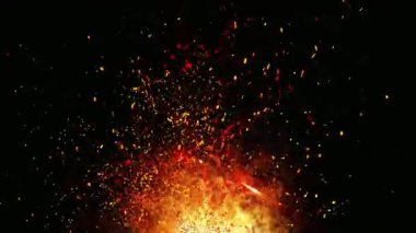 Parıl parıl parlayan bir alev ve duman...