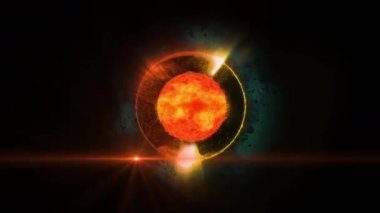 Yaratıcılığı ve kozmik enerjinin yaratıcı prensibini sembolize eden soyut bir küre..