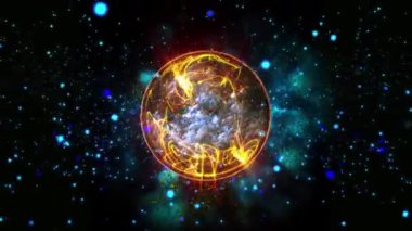 Kozmik enerjinin soyutlanması. Mobil plazma enerjisiyle dolu neon küre ışık yayar ve eşsiz bir uzay atmosferi yaratır..